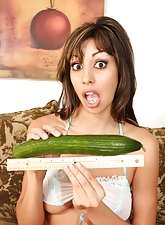 White lingerie Latina shows her deepthroating skills after some practice