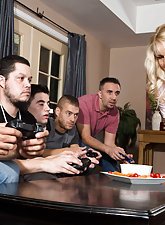 B-day sex with a busty-ass blonde housewife that loves her son
