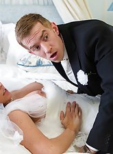 Busty and tanned bride gets banged by someone who's not her groom