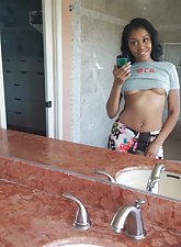 Wavy-haired and sporty ebony teen gets destroyed by her BF's BBC