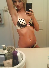 Brown-eyed blonde ex-GF posing naked and fucking in the shower