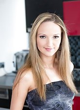 Green panties luxurious-looking blonde fucks her ass with toys