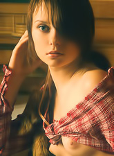 Anna S takes her tight blue jeans off and shows us her amazing dreamy body.