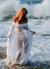 Jane A strips her sexy white gown outdoors and teases us with her amazing ass.