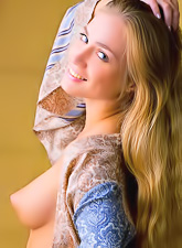 Sandra C boasts about her clean shaved pussy and her yummy tits without ceremony.