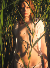 Katya B takes her sexy white lingerie off outdoors and shows us her amazing ass.