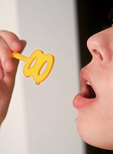 Ariel Rebel blows bubbles and even takes all her clothes off at the same time.