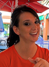 Katie Jordin screams and moans while she gets her vagina nailed hard and fast.