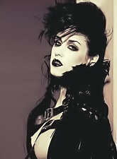 Heather Joy poses on camera to reveal her nature and to make white and black photos.