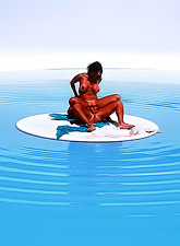 Foxy brunette bitch Shay Sights has wild sex with her hung lover on the lake.