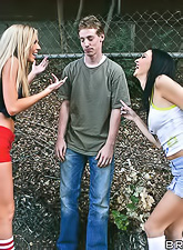 Stephanie Cane and Brynn Tyler gets off her clothes and gets her pussy fucked.