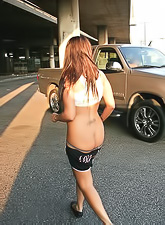 Britney Stevens drops down her clothes and gets a big cock up her nasty pussy.