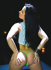 Busty brunette hoe Jayden Jaymes takes off her clothes and shows her big melons.