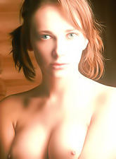 Petite Olya M boasts about her flat tummy, firm bottom and of course her pussy.