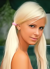 Busty blonde gal Lola Myluv strips her clothes outdoors and shows her wet cunt.