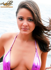 Annabelle Angel takes her sexy pink lingerie off and teases us with her hot ass.