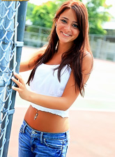 Annabelle Angel takes her slutty blue jeans off and shows us her amazing hot ass.