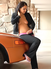 Sexy solo babe Victoria Sweet gets off her bras and shows her perfect tiny tits.