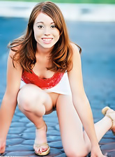 Rose FTV strips her mini skirt outdoors and shows us her fantastic tight booty.