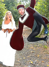 Kinky blonde hoe Kelly Madison moans hard as she gets fucked in black boots.