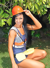 Petite Trista Stevens is the hottest construction worker in the whole world.