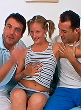 Liz Honey screams and moans while she gets her tight pussy drilled hard and fast.