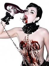 Kinky brunette babe Andy San Dimas strips her clothes and teases in pantyhose.