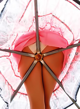 Passionate brunette babe True Tere takes off her pink dress and shows her hot body.