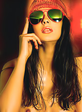 Vika Ac takes her lingerie in front of the camera and shows her perky breasts.