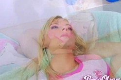 Bree Olson spreads her sexy teen legs on the bed where she gets screwed hard.