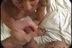 Tiffany takes her clothes off and pleases her hung lover with a passionate blowjob.