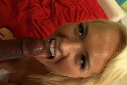 Krissy Lynn spreads her sexy legs on the sofa and jumps on huge piece of man meat