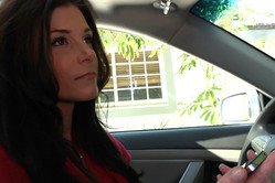 India Summer rubs her hungry vagina while she gets her pussy drilled in stockings