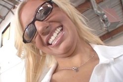 Whitney Fears takes her little panties off and then fingers her shaved wet vagina