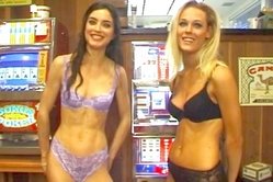 Phoenix Ray adn Rebecca Lord strip for the camera and share a big piece of meat