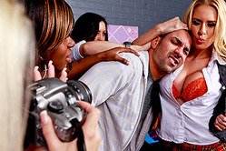 Riley Evans spreads her sexy legs for the camera and gets her cunt nailed hard