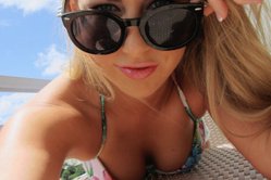 Busty blonde having wonderful boobs is getting penetrated in a hardcore way by her strong lover