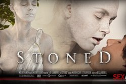 Hot statue slut comes to life to seduce and screw a sexy museum visitor till exhaustion