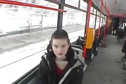 Half-naked brunette hottie gives her dude a POV-blowjob and then opens her pussy for a fuck