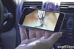 This stunning dark haired porn queen in sexy lingerie fools around with a well endowed hunk