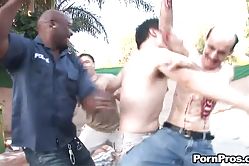 Ebony partners are enjoying group sex