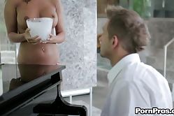 Piano player is fucking sensual babe