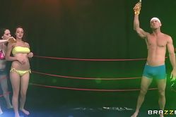 Sports man is fucking two ladies hard