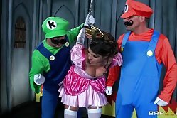 Mario Bros spit-roast Peach