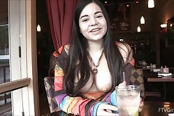 Steamy teen exposes herself